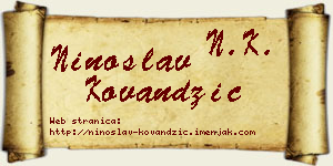 Ninoslav Kovandžić vizit kartica